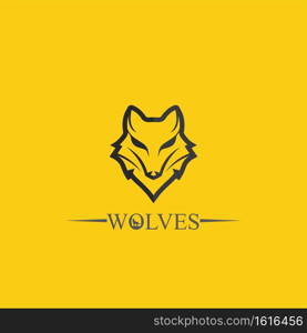 wolves logo, fox, wolf head, animal vetor and logo design wild  roar dog illustration, abstract for game logo symbol head animal