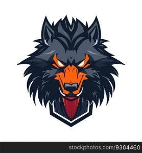 Wolves mascot esport logo character design for wolf gaming and sport. Vector illustration of wolf head.. Wolves mascot esport logo character design for wolf gaming and sport. Vector illustration of wolf head
