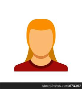 Woman avatar icon. Flat illustration of woman avatar vector icon isolated on white background. Woman avatar icon vector flat