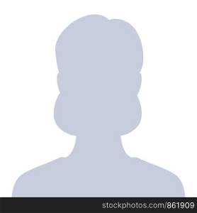 Woman avatar isolated on white background. Vector illustration for your design.
