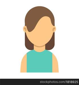 Woman avatar person female vector illustration icon character. Face portrait woman avatar cartoon girl user. Human profile isolated white adult icon. Office headshot employee face head clipart