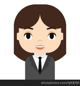 Woman Avatar with Smiling face. Female Cartoon Character. Businesswoman. Beautiful People Icon. Woman Avatar with Smiling face. Female Cartoon Character. Businesswoman. Beautiful People Icon.