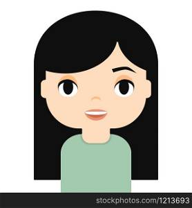 Woman Avatar with Smiling face. Female Cartoon Character. Happy Young Girl. Beautiful People Icon. Woman Avatar with Smiling face. Female Cartoon Character. Happy Young Girl. Beautiful People Icon.