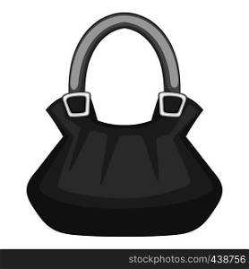Woman bag icon in monochrome style isolated on white background vector illustration. Woman bag icon monochrome