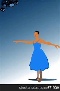 Woman ballet dancers. Vector illustration