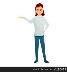 Woman bank employee icon. Cartoon of woman bank employee vector icon for web design isolated on white background. Woman bank employee icon, cartoon style