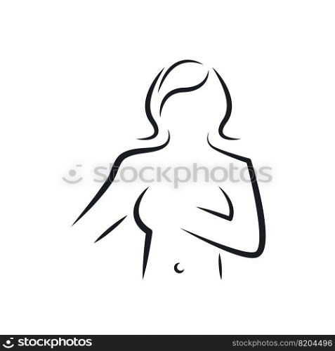 woman body line icon vector illustration concept design 