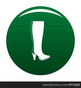 Woman boots icon. Simple illustration of woman boots vector icon for any any design green. Woman boots icon vector green