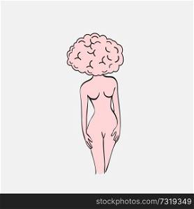 Woman brain. Brain like woman.