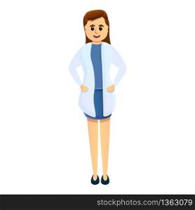 Woman doctor icon. Cartoon of woman doctor vector icon for web design isolated on white background. Woman doctor icon, cartoon style
