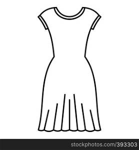 Woman dress icon. Outline illustration of woman dress vector icon for web. Woman dress icon, outline style