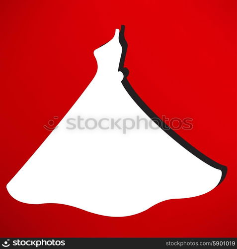 Woman dress sign icon. Elegant clothes symbol