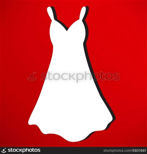 Woman dress sign icon. Elegant clothes symbol