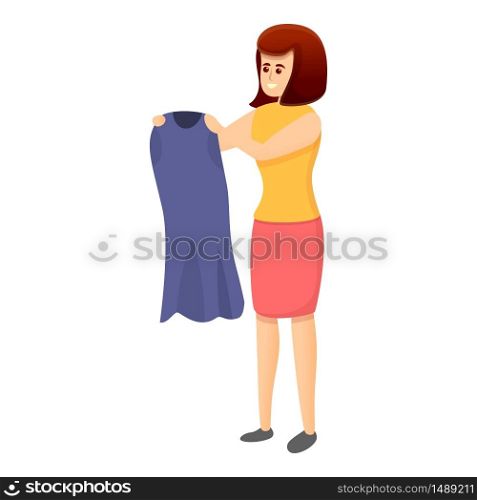 Woman dressmaker icon. Cartoon of woman dressmaker vector icon for web design isolated on white background. Woman dressmaker icon, cartoon style