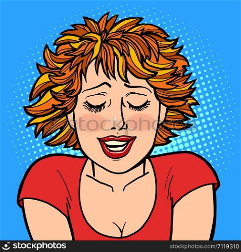 woman embarrassed embarrassment shame. Comic cartoon pop art retro vector illustration drawing. woman embarrassed embarrassment shame