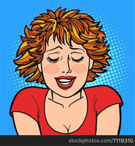 woman embarrassed embarrassment shame. Comic cartoon pop art retro vector illustration drawing. woman embarrassed embarrassment shame