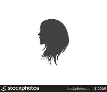Woman face silhouette character illustration