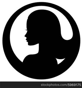 Woman face silhouette icon