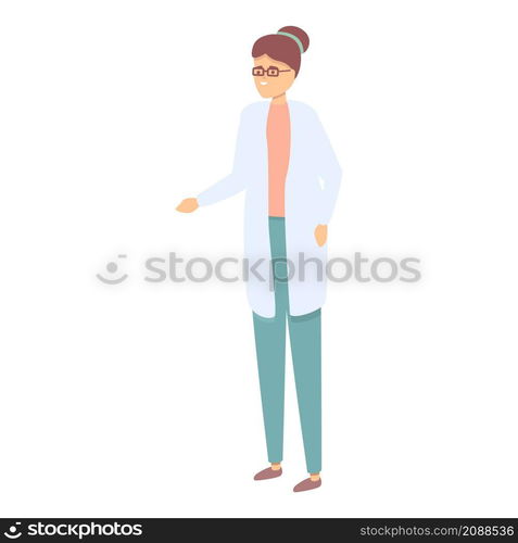 Woman family doctor icon cartoon vector. Medical hospital. Patient care. Woman family doctor icon cartoon vector. Medical hospital