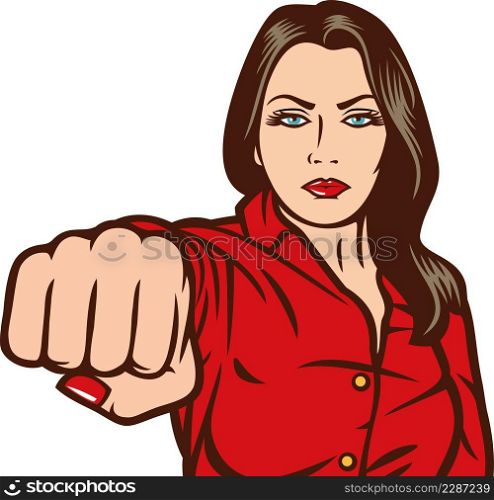 Woman finger point