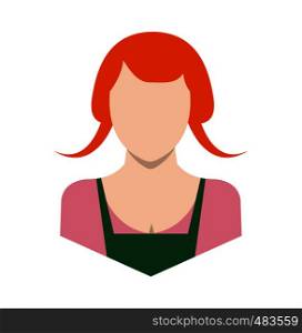 Woman flat icon isolated on white background. Woman flat icon