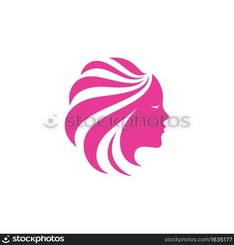 Woman hair salon logo design luxury Vector