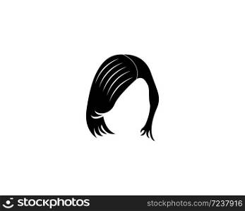 woman hair style icon and symbol silhouette vector