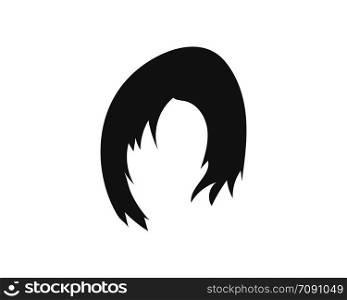 woman hairstyle element icon vector illustration design template