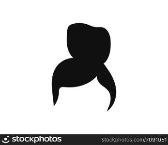 woman hairstyle element icon vector illustration design template