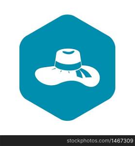Woman hat icon. Simple illustration of woman hat vector icon for web. Woman hat icon, simple style