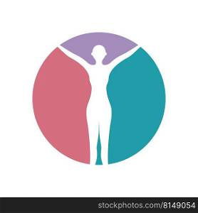 Woman Healthy logo vector flat design template