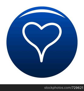 Woman heart icon. Simple illustration of woman heartvector icon for any design blue. Woman heart icon vector blue