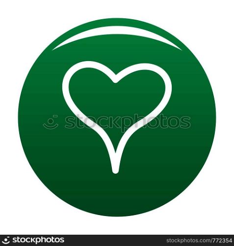 Woman heart icon. Simple illustration of woman heartvector icon for any design green. Woman heart icon vector green