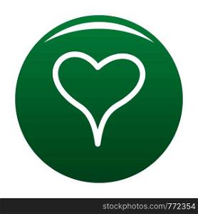 Woman heart icon. Simple illustration of woman heartvector icon for any design green. Woman heart icon vector green