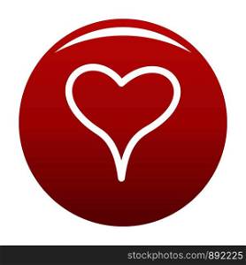 Woman heart icon. Simple illustration of woman heartvector icon for any design red. Woman heart icon vector red