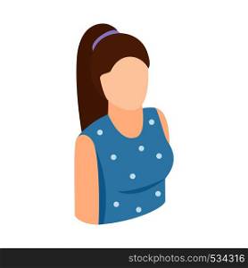 Woman icon in isometric 3d style on a white background. Woman icon, isometric 3d style