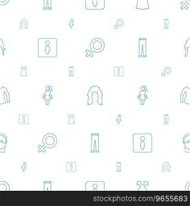 Woman icons pattern seamless white background Vector Image