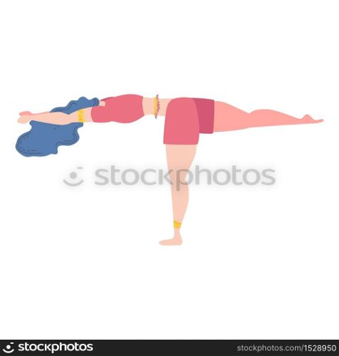 Woman in the pose of a warrior I Virabhadrasana I . Yoga, concept of meditation, health benefits for the body, control of the mind and emotions. Woman in the pose of a warrior I Virabhadrasana I . Yoga, concept of meditation, health benefits for the body, control of the mind and emotions.