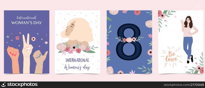 woman internation day background with face,hair,hand and flower