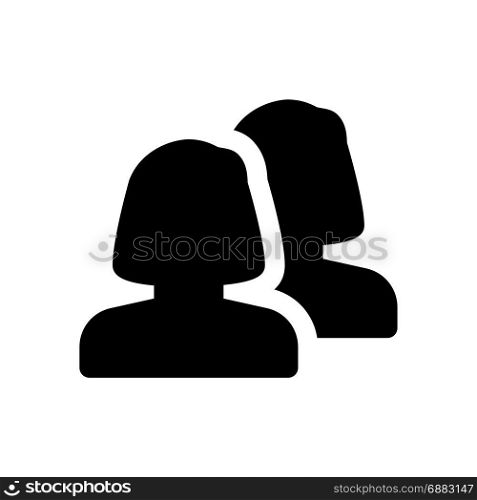 woman lead woman, icon on isolated background