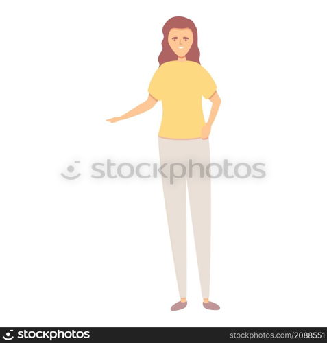 Woman medical health icon cartoon vector. Care work. Balance healthcare. Woman medical health icon cartoon vector. Care work