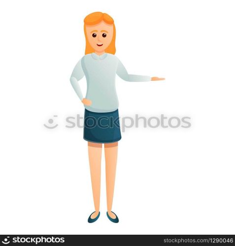 Woman office icon. Cartoon of woman office vector icon for web design isolated on white background. Woman office icon, cartoon style