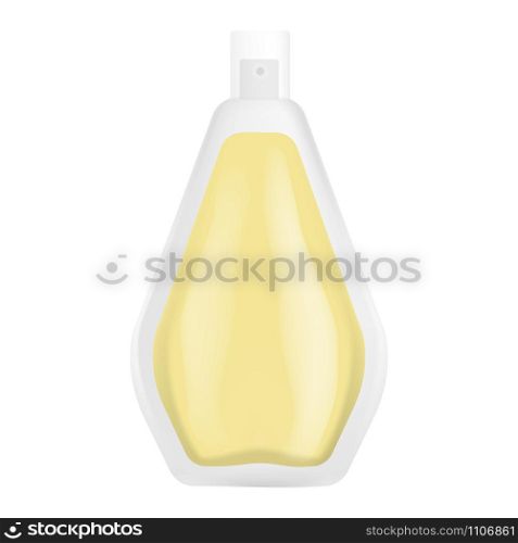 Woman perfume spray bottle icon. Realistic illustration of woman perfume spray bottle vector icon for web design isolated on white background. Woman perfume spray bottle icon, realistic style