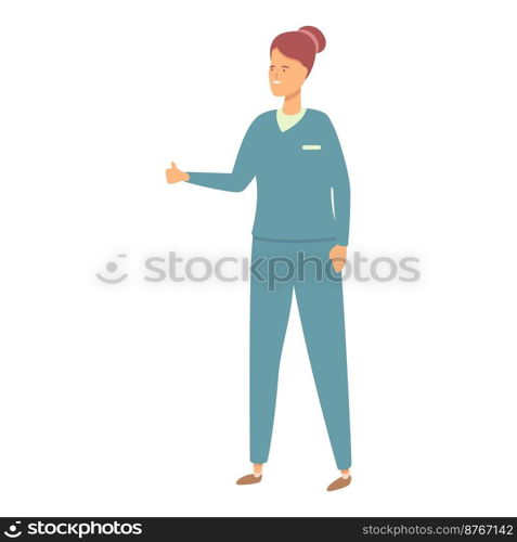 Woman physical therapist icon cartoon vector. Physio hospital. Patient rehab. Woman physical therapist icon cartoon vector. Physio hospital