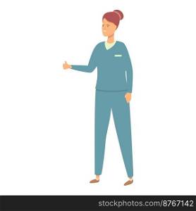 Woman physical therapist icon cartoon vector. Physio hospital. Patient rehab. Woman physical therapist icon cartoon vector. Physio hospital