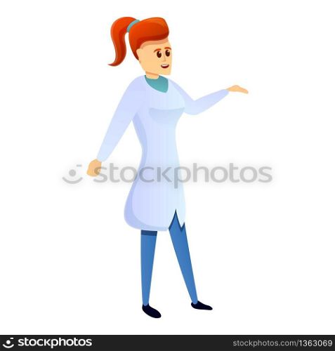 Woman podiatrist icon. Cartoon of woman podiatrist vector icon for web design isolated on white background. Woman podiatrist icon, cartoon style