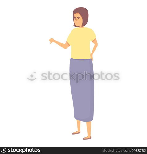 Woman prejudice icon cartoon vector. Career discrimination. Business barrier. Woman prejudice icon cartoon vector. Career discrimination