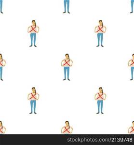 Woman protest pattern seamless background texture repeat wallpaper geometric vector. Woman protest pattern seamless vector