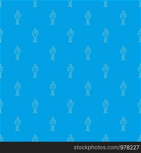 Woman protest pattern vector seamless blue repeat for any use. Woman protest pattern vector seamless blue