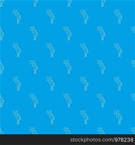 Woman protest with sign pattern vector seamless blue repeat for any use. Woman protest with sign pattern vector seamless blue